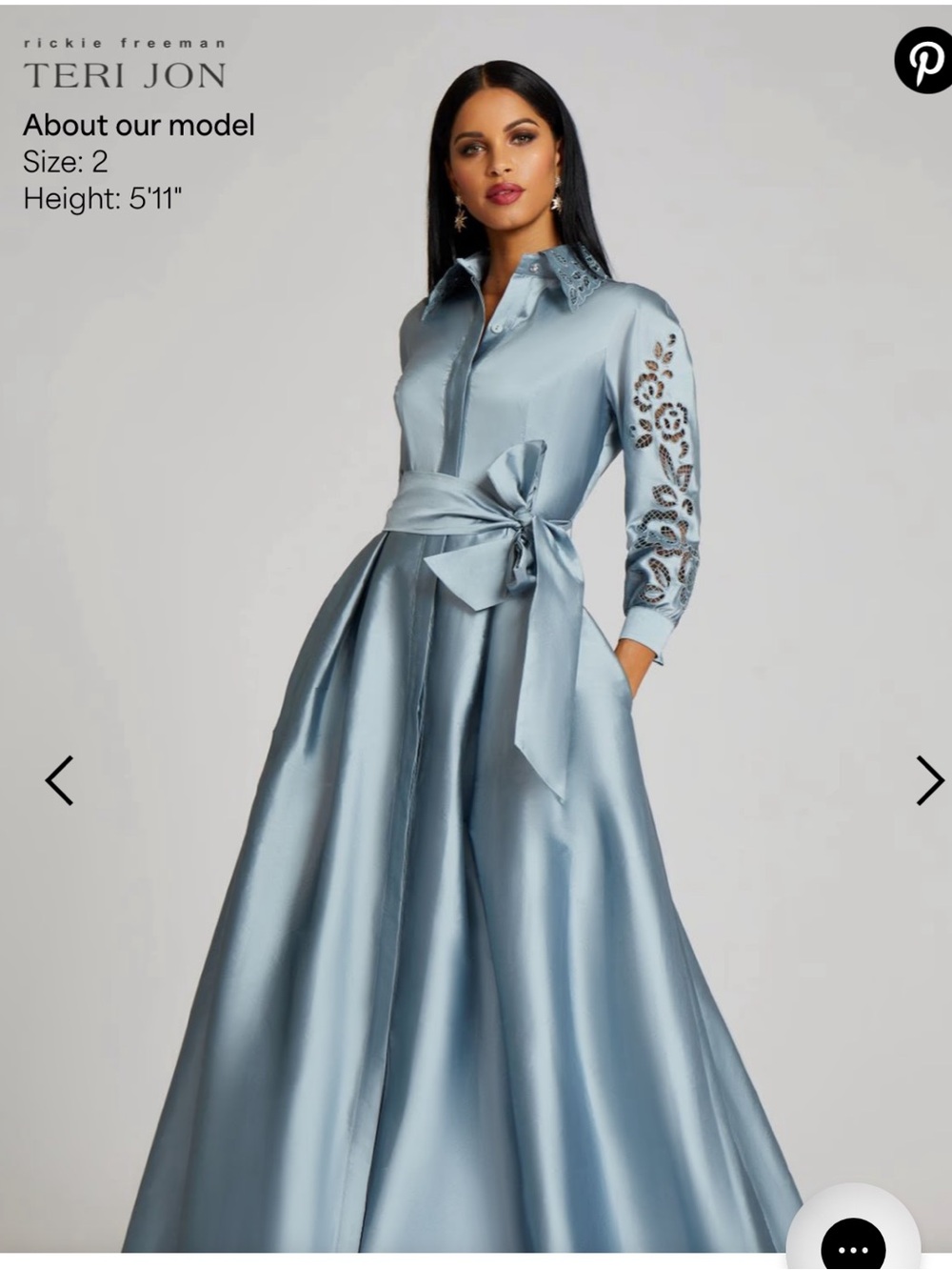 NWT Rickie Freeman for Teri Jon gown Sz 2